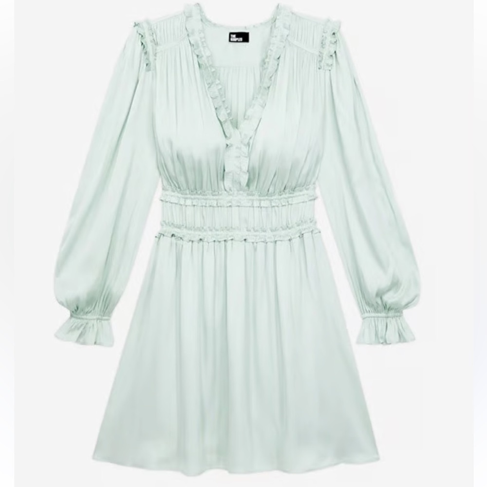 The Kooples Mint Green Long Sleeve Mini Dress New With Tags Size Small